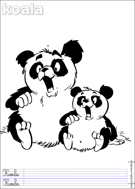 coloriage koala 2